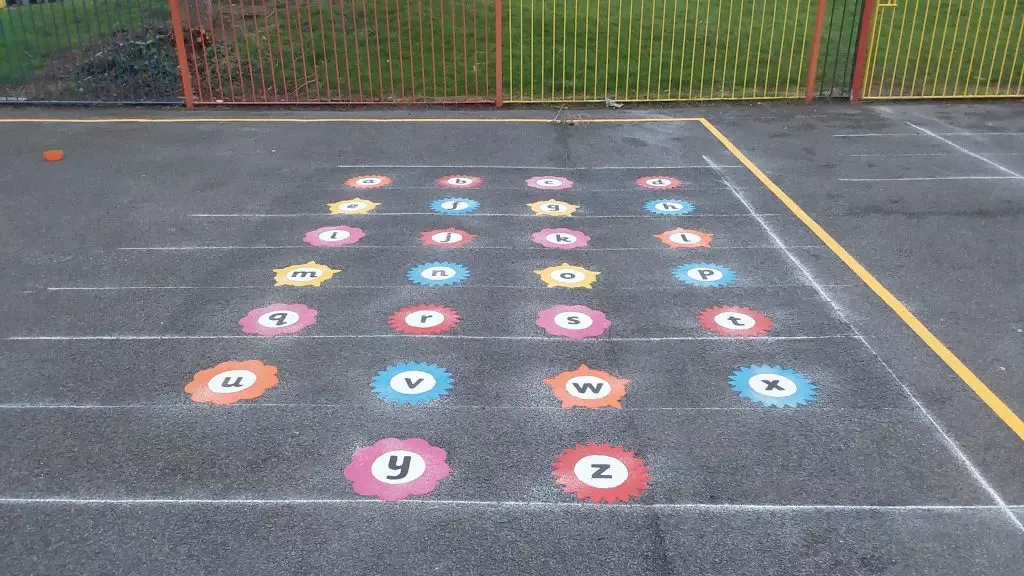 Letter Games Playground Marking Gallery - Uniplay - Playground Markings